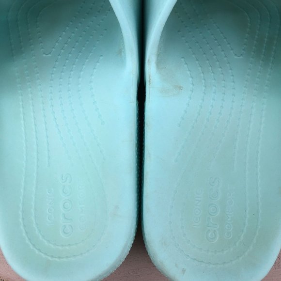 Crocs Unisex Size 8M 10W Classic Blue Open Toe Slip On Lightweight Slides 206121 - Picture 12 of 13